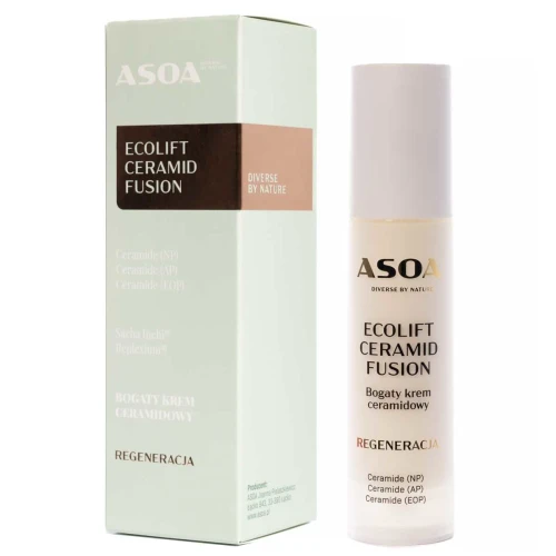ASOA ECOLIFT Ceramid Fusion bogaty krem z peptydami