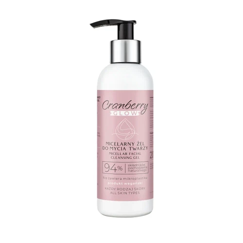 Cranberry Glow Micelarny żel do mycia twarzy