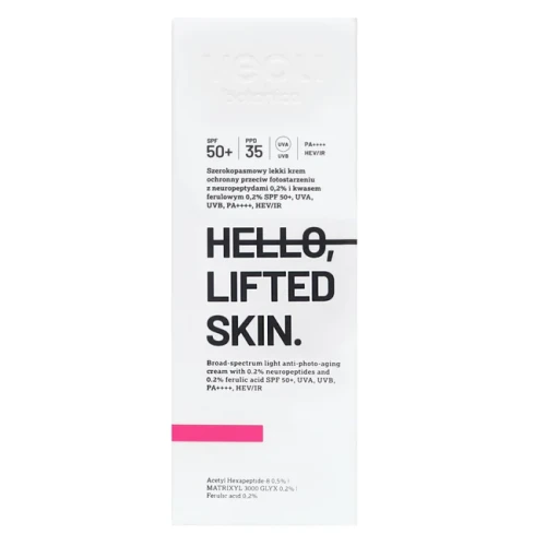 Veoli Botanica lekki krem z peptydami i filtrem SPF50+