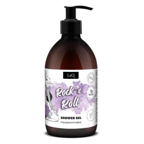 LaQ Rock &amp; Roll żel pod prysznic niezapominajka – naturalny, wegański, 500 ml