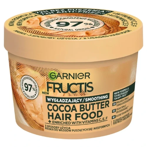 maska wygładzająca Garnier Fructis Hair Food z masłem kakaowym