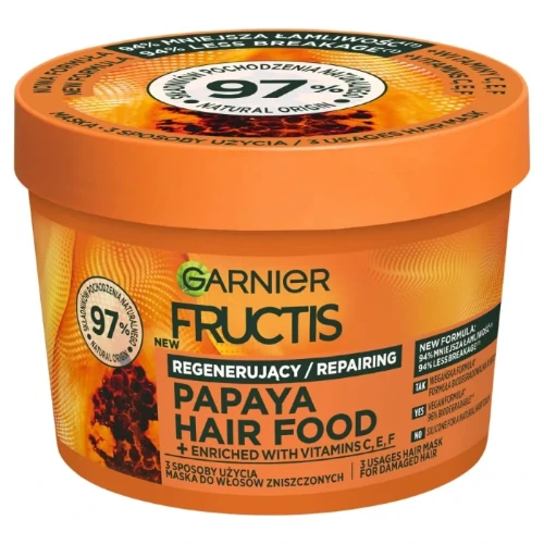 maska regenerująca do włosów zniszczonych Garnier Fructis Papaya