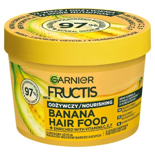 nawilżająca maska do bardzo suchych włosów Garnier Fructis Banana