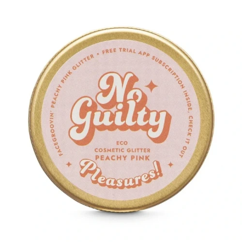 Bio brokat do twarzy Peachy Pink – naturalny brokat kosmetyczny No Guilty