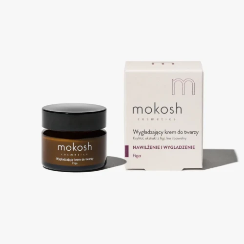 Mokosh Figa wygładzający krem do twarzy 15 ml – naturalny krem nawilżający pod makijaż, mini pojemność