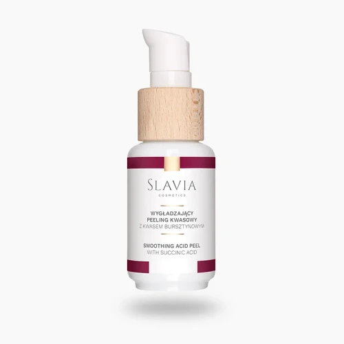 Delikatny peeling kwasowy z kwasem bursztynowym Slavia Cosmetics do skóry wrażliwej