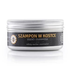 Miodowa Mydlarnia Miód i Żurawina - szampon w kostce do włosów suchych i normalnych, 70 g