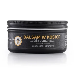 Miodowa Mydlarnia Miód z Pomarańczą - nawilżający balsam do włosów w kostce, 65 g